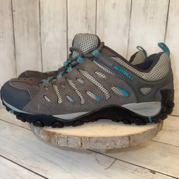 Merrell Women's Crosslander 2 Hiking Shoes J599562 US Size 8 Gray Teal Lace Up - Picture 1 of 7